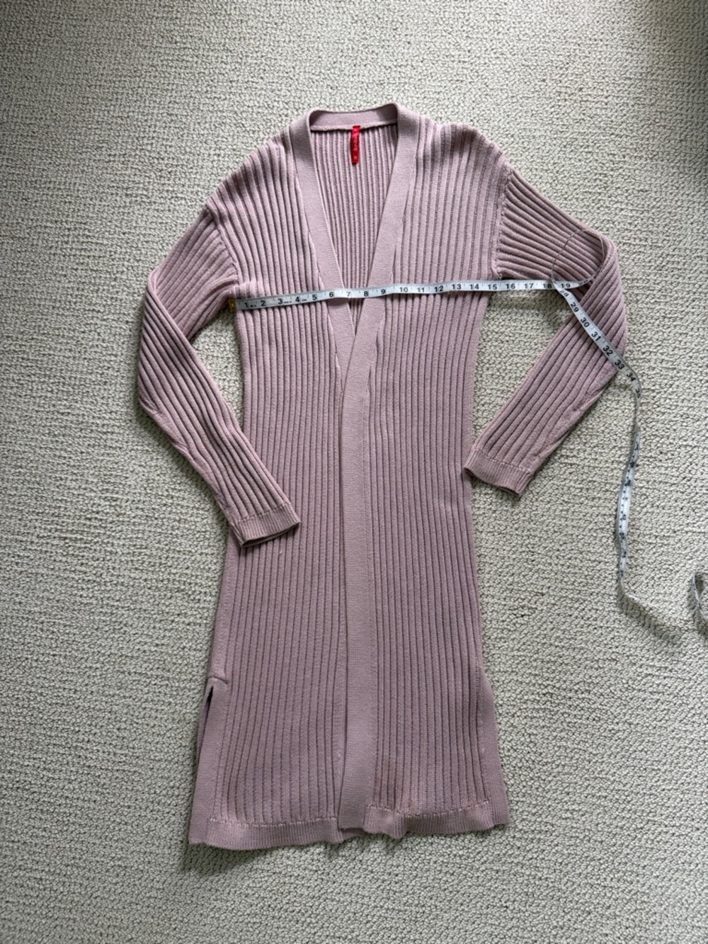 Alp N Rock Ribbed Open-Front Cardigan - Light Mauve